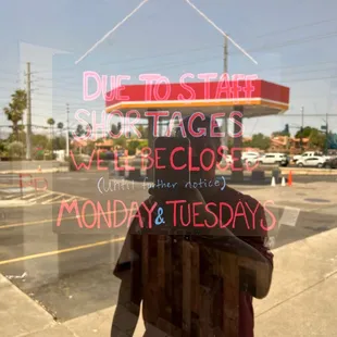 2 May 2022: Closed Mondays &amp; Tuesdays