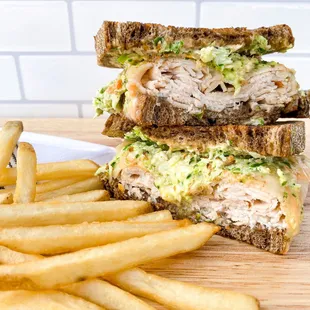 Rachel Reuben with turkey and coleslaw