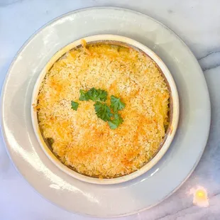 Baked breaded shrimp mac &amp; cheese