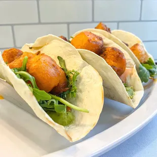 Buffalo cauliflower tacos