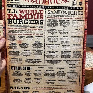 Menu side 1