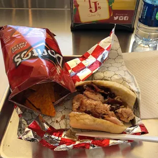 The Gobbler...turkey, bacon, grilled onions, &amp; cream cheese. Really good (looks better than my picture :)