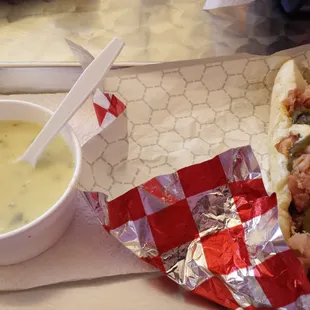 In your face with soup of the day.