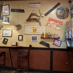 Inside the dinning area .