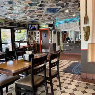 the dining area of the restaurant