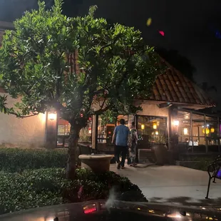 outside