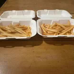 2 "large" orders of fries.