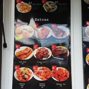 New menu as of August 2017