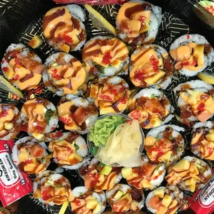 HOTAKA Platter full with TK Vikings Roll.....So colorful and tasty