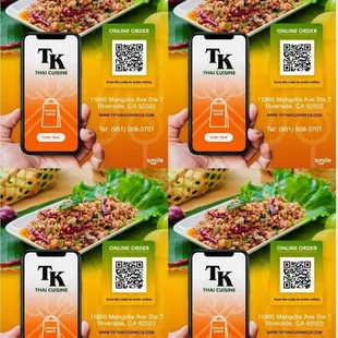 Welcome to tk thaicuisine           We use all fresh local ingredients and do not use MSG.