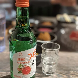 Grapefruit soju $13.50 (tastes more like grape. 2 out of 5)