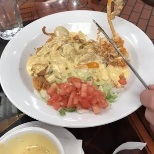 Grilled chicken with queso