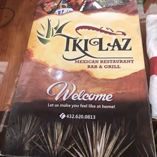 Really nice menu