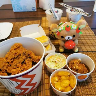 a variety of food items