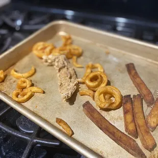 a pan of food on a stove