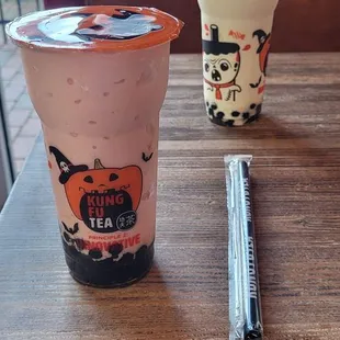 Strawberry Milk Slush and Coconut Slush for Sophia