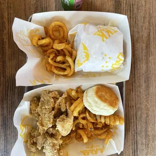 chicken sandwich and 5pc tenders