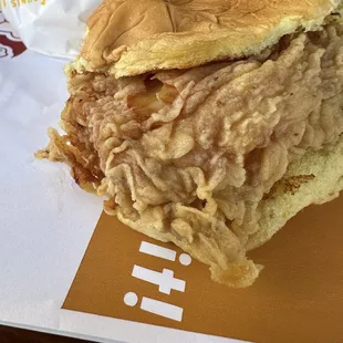 Big chicken breast for the original chicken sandwich