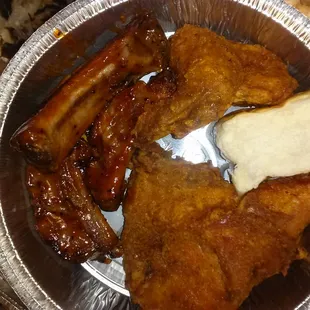 chicken and rib combo