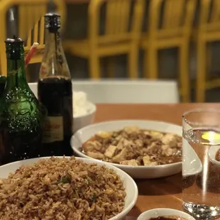 Pork Mapo Tofu, Roasted Garlic Fried rice