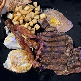 Steak and eggs