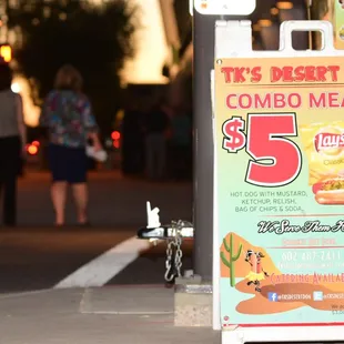 a sign for a combo meal