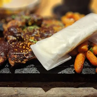 Monte Alban (chicken mole and cooked carrots with 3 tortillas)