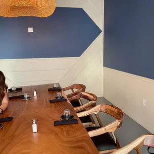 The private dining space