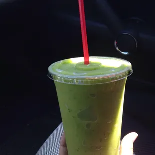 Mangococo and kale smoothie.