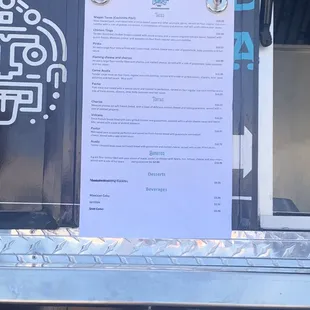 Lunch menu