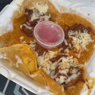 Mayan Tacos with cheese