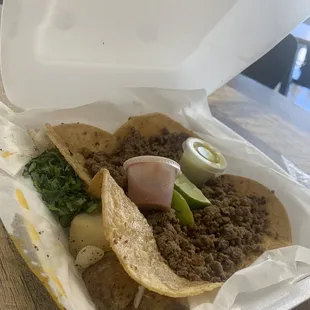 Beef tacos