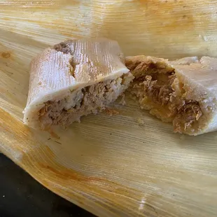 10/13/20 Pork Tamales- now these are pretty tasty, nearty inside, but scale 1-10 is maybe. 7 at best