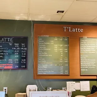 Coffee and tea options