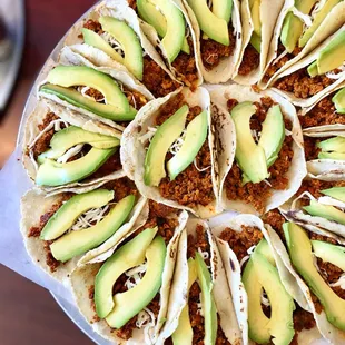 Chorizo taco platter