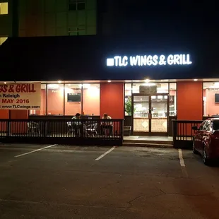 parking lot at night