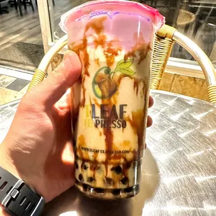 Koala milk tea with honey boba