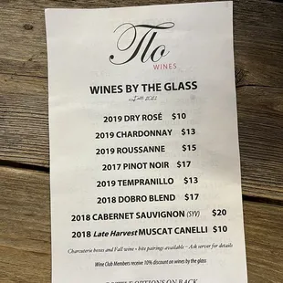 Wine by the glass