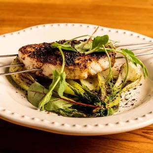 Chilean Seabass. Plenty of Pescetarian options on the menu: