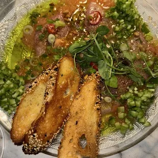 Hamachi crudo