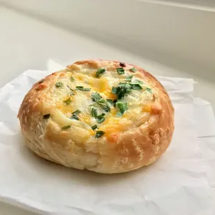 a close up of a pastry