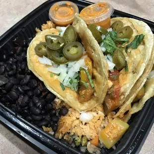 Veggie taco meal
