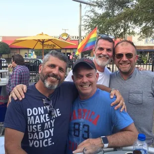 Great friends we met on the patio.