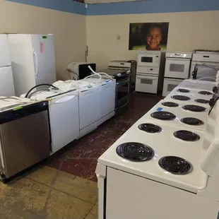 One of the two sections of appliances