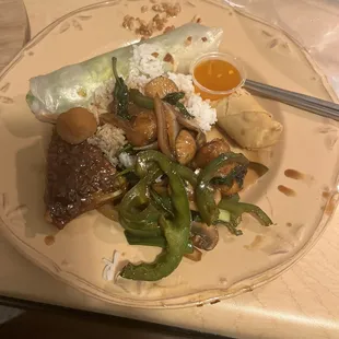 Fresh Roll. Basil Fish. Crispy Roll