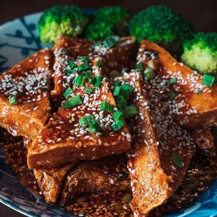Sesame Tofu is the perfect dinner for meatless day or vegetarians.