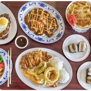 Hawaiian restaurant serving loco moco, Spam musubi, Ahi Poke bowl, Kalua pig, Lomi salmon, Lau lau, kalua cabbage and hawaiian shave ice.