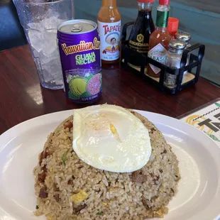 Hawaiian restaurant serving loco moco, Spam musubi, Ahi Poke bowl, Kalua pig, Lomi salmon, Lau lau, kalua cabbage and hawaiian shave ice.