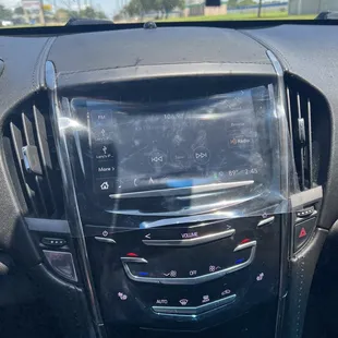 Newly installed CUE screen.