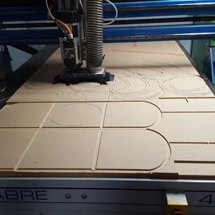 Custom enclosure being cut with our cnc machine